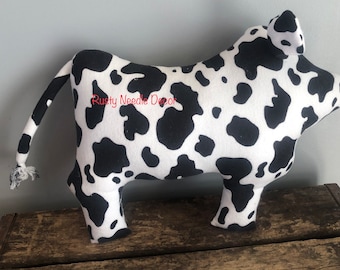 Hand Made Stuffed Holstein Cow