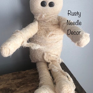 Hand Made Stuffed Halloween Mummy