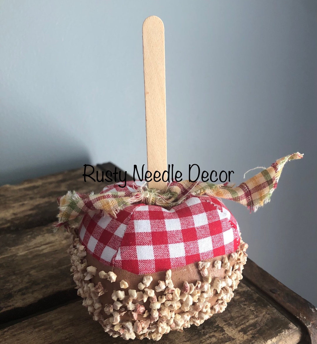 Hand Made Stuffed Fabric Caramel Apple - Etsy