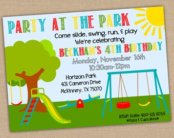 Playground Invite Etsy