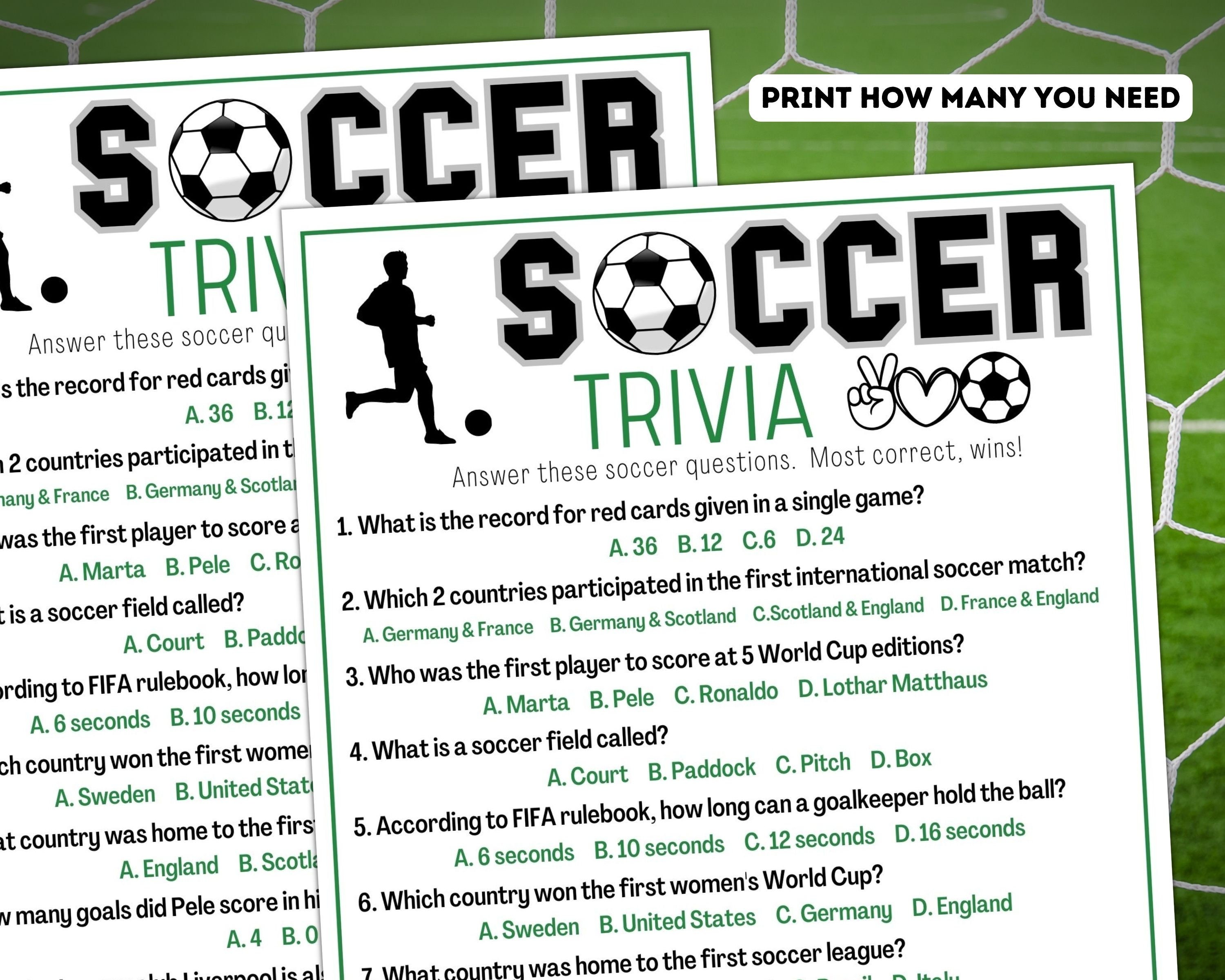 Football (Soccer) Trivia and Quizzes - TriviaCreator