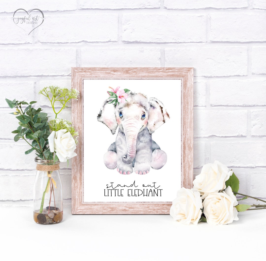 Elephant Nursery Decor. Girl Nursery Decor. Nursery Printable Art ...