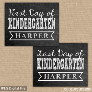Cartel IMPRIMIBLE del primer y/o último día de clases. Impresión de pizarra de letrero escolar personalizado. Nombre personalizado y grado. Archivo DIGITAL JPEG de 8x10.
