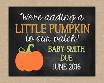 PRINTABLE Pumpkin Pregnancy Announcement Fall Pregnancy - Etsy