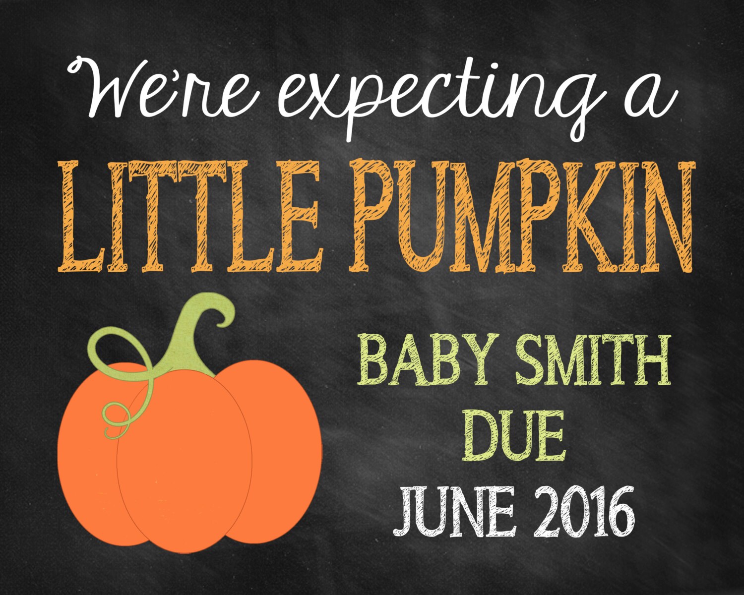 Pumpkin Pregnancy Announcement. We're Adding a Little | Etsy