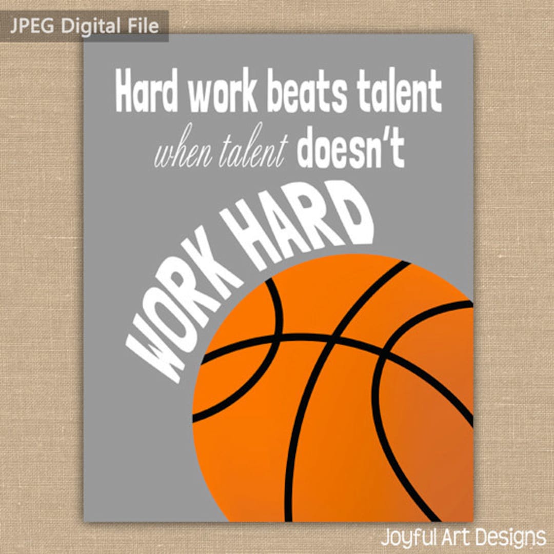 Motivating Basketball Quote PRINTABLE Signs. Sports Decor. Etsy
