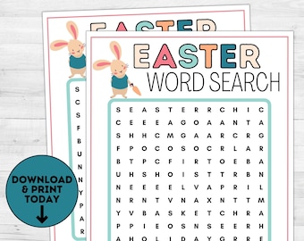 Easter Word Search / Easter Party Games / Printable Easter Games / Easter Activities for Kids / Candy Games / Easter Party / Word Search