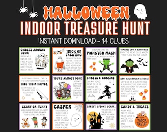 Indoor Halloween Scavenger Hunt Riddles - Etsy