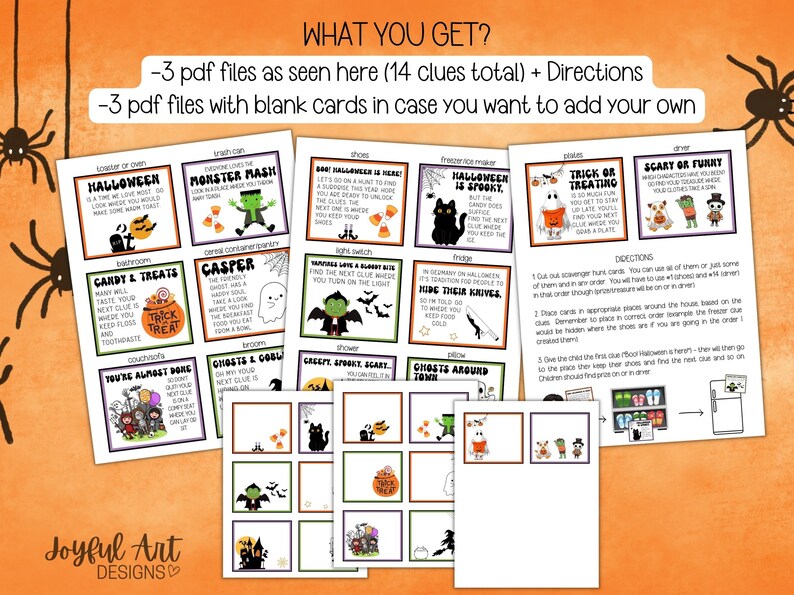 Halloween Scavenger Hunt for Kids / Indoor Treasure Hunt / Halloween ...