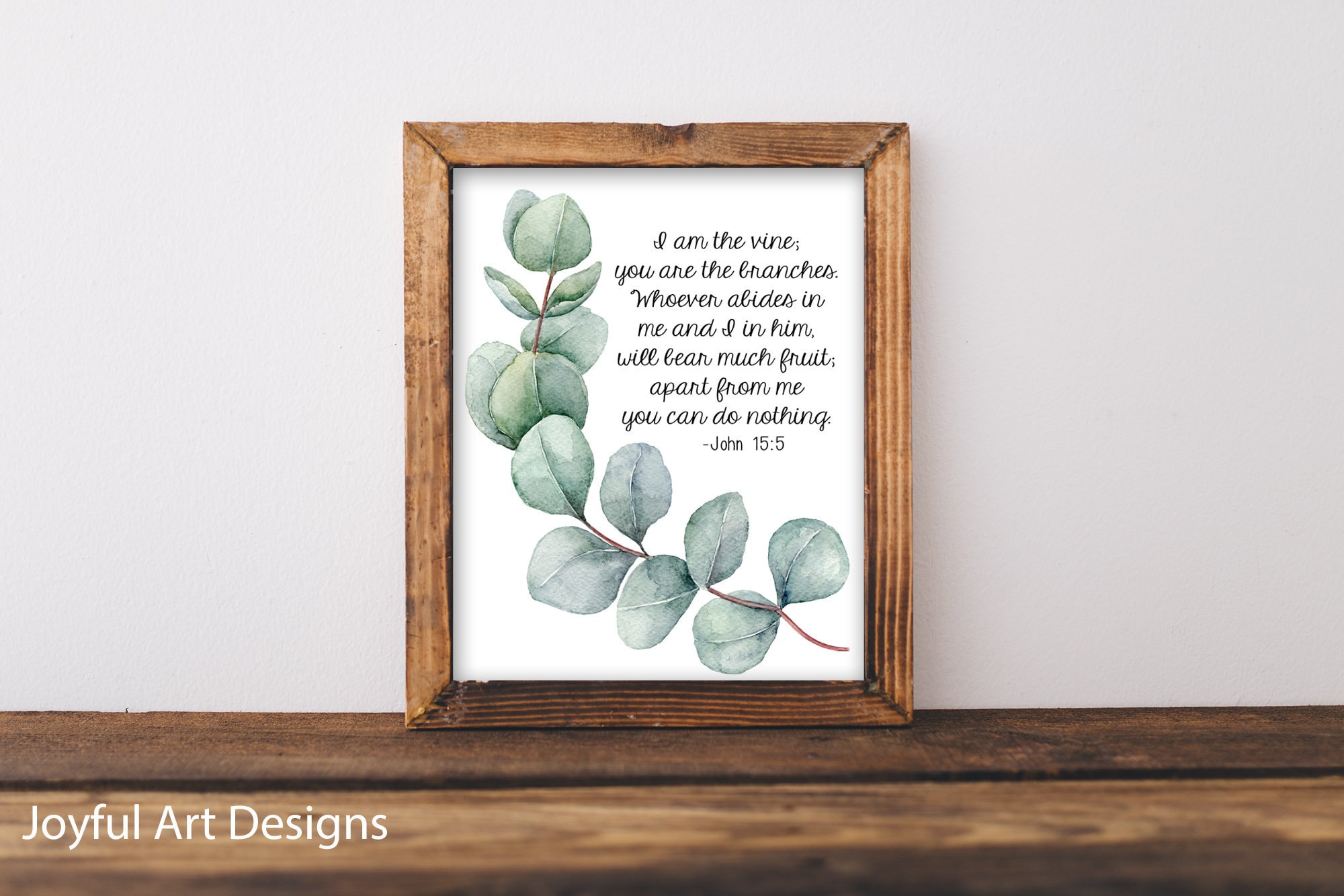 Vine and Branches Bible Verse Print. Scripture Sign. John 155 Etsy