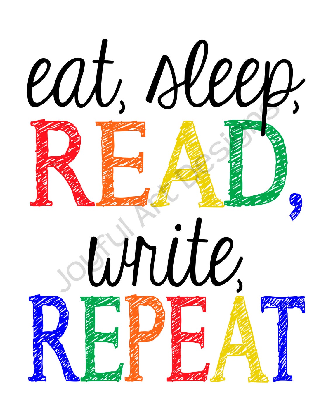 Eat Sleep Read Write Repeat PRINTABLE. Librarian Sign. Teacher Etsy