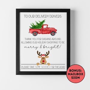 Delivery Driver Thank You Sign / Take a Treat sign / Delivery Driver Sign / Delivery Driver Snack Station Sign / 8x10 Digital Download