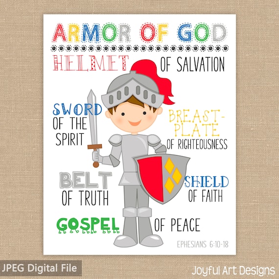 Armor of God. Ephesians 61018. Christian Wall Art. Knight Etsy