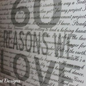 Reasons I Love You PRINTABLE Wall Art. Prezent na Dzień Matki. Prezent na Dzień Ojca. Spersonalizowany prezent urodzinowy, rocznicowy, ślubny. Plik CYFROWY