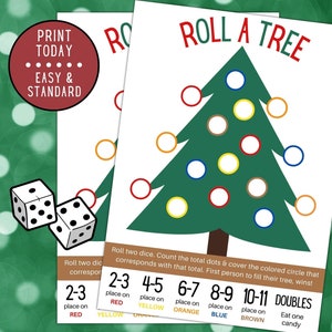 Christmas Games for Kids, Roll A Tree Dice Game, Christmas Games for Family, Christmas Games for School, Games with Candy, Holiday Games image 3