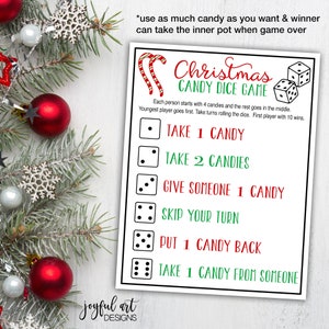 Christmas Candy Dice Game / Christmas Party Games / Holiday Games / Fun ...