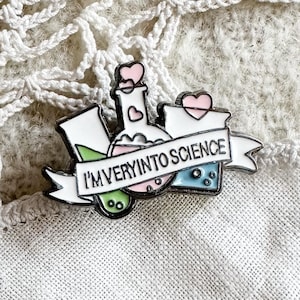 Adorable Science Enamel Pin, I’m Very Into Science Metal Pin, Stem Potions Collectible Pin, Funny Pins, Cute Gift, Accessories