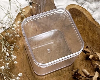 Adorable Acrylic Square Box with Lid, Small Plastic Container, Scrapbooking Supplies, Crafting Storage