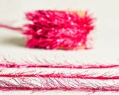 SALE Tinsel Twine in Bright Pink - 5 Yards - Hot Pink Girl Ribbon Trim Metallic Garland Pretty Packaging Gift Wrapping Wedding Party Decor