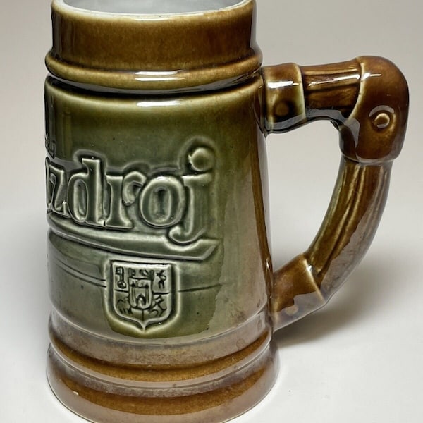 Plzeňský Prazdroj Brown Ceramic Beer Stein .5L Pilsner Urquell Brewery Czechia