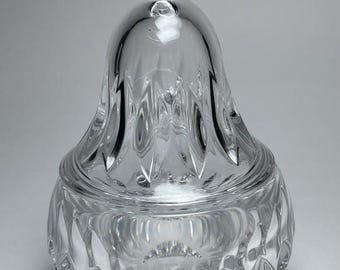 Gorham Crystal Marmalade with Lid Althea Pattern Jar Pear Shaped 6”