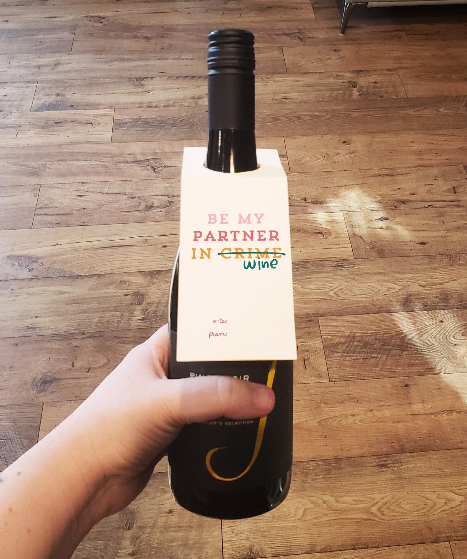 Printable Wine Tags Valentine Gift Pun Wine Label Etsy