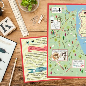 Custom Wedding MAP- Any Location Available-Napier Hawkes Bay NZ Map Pictured- Destination Wedding,City Map-Wedding Map Out of Town Bags