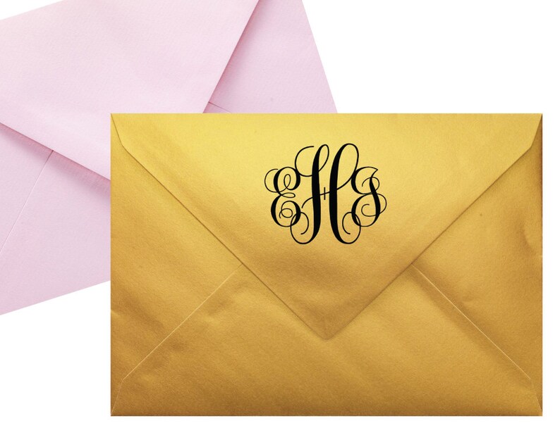 Custom Rubber StampMonogram StampOrnate Monogram Etsy