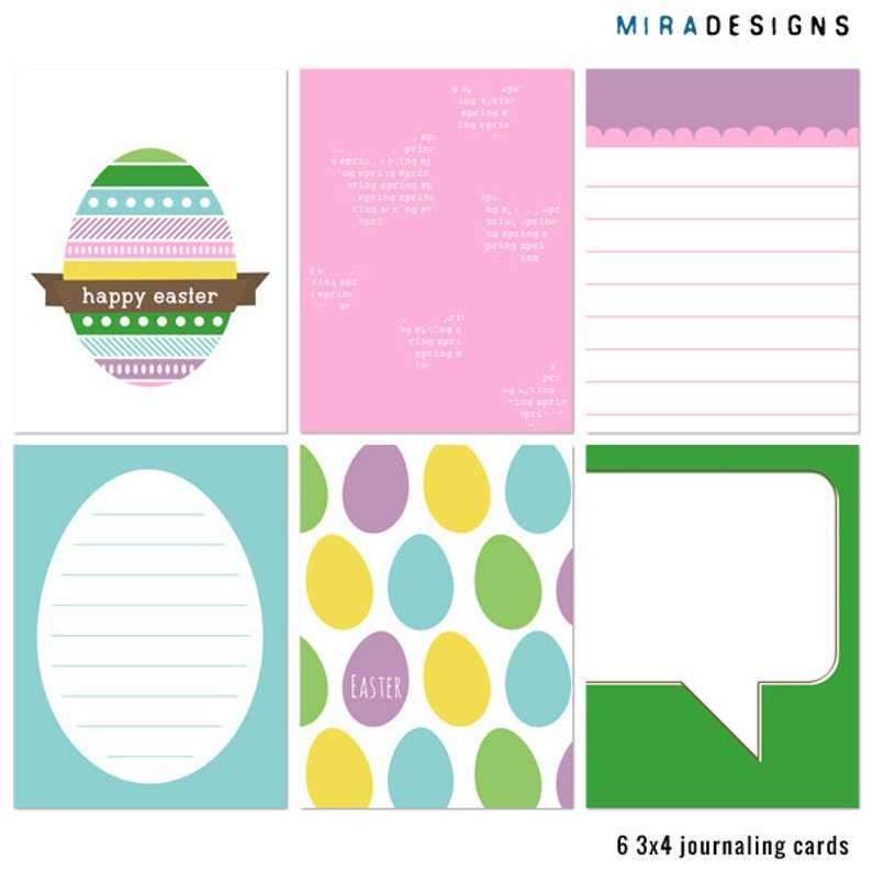 Easter-ific Journaling Cards - Printable Journaling Cards for Project ...