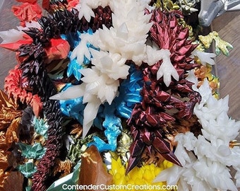 13-14" 3-D Printed Crystal Dragon (Random color)