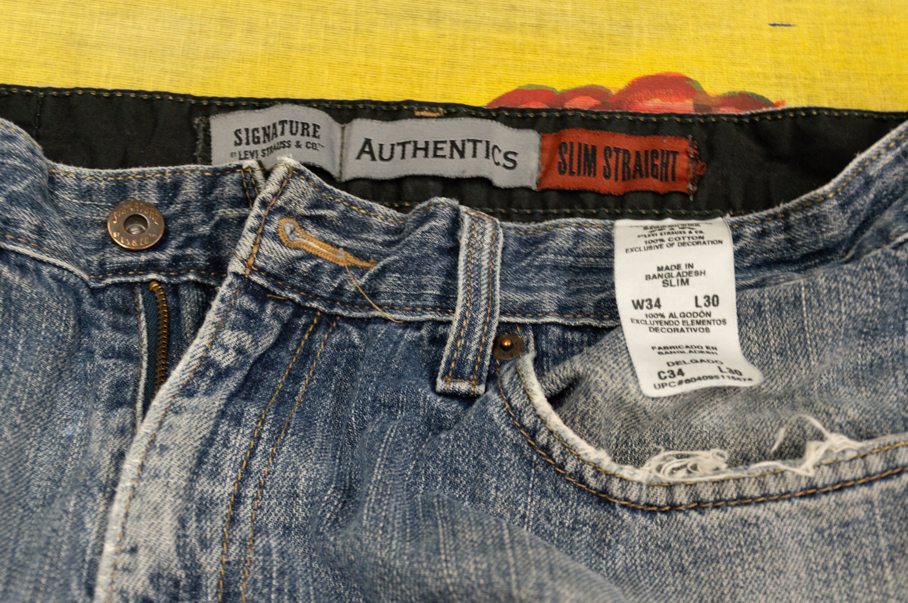 Levis Signature Authentics Slim Straight Vintage Jeans Size - Etsy