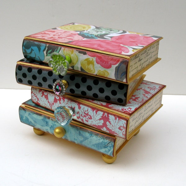 Bookish, Pile of Books, Jewelry Box, Book Box