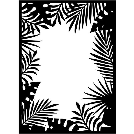 discontinued darice embossing folder jungle border 4 5 etsy