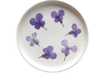 12pcs/pack Pressed Chinese Violet Dried Flowers for DIY Bookmark Resin Phone Case Real Flower Specimen Decoration