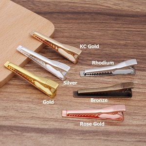 5pcs/pack, 10pcs/pack Brass Tie Tac Minimalist Gentleman Metal Blank Necktie Tie Clip Bar Clasp Handmade Assorted Color DIY Finding