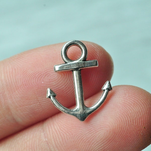 30pcs Antique Silver Plated Anchor Charms 18x15mm K024
