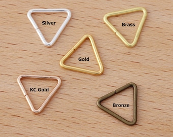 Bulk 500pcs 5mm/7mm/10mm Brass Triangle Bead Frames, Triangular Cartilage Hoop Earrings, Geometric Nose Stud - Minimalist Piercing Findings