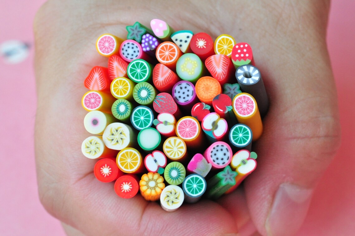 50pcs Polymer Clay Fimo Cane Stick Assorted Mixed Sexy Nail Etsy