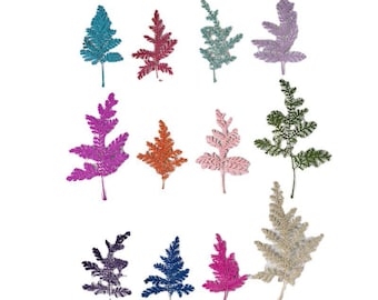 Paquete de 12 hojas de ajenjo dulce prensadas, hojas de pino secas naturales para resina, decoración de paredes y fabricación de joyas.