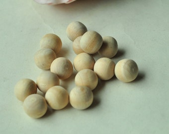 50pcs 12mm Natural Wood Bead Unfinished Spacer Bead Round Ball Bead No Hole