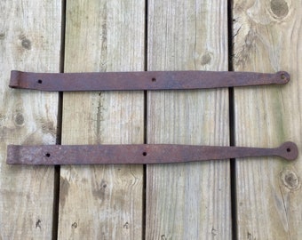 Antique Hand-Forged Strap Hinges Barn Door Hardware