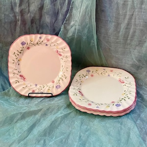 Johnson Brothers Summer Chintz Square Salad Plates Set of Four