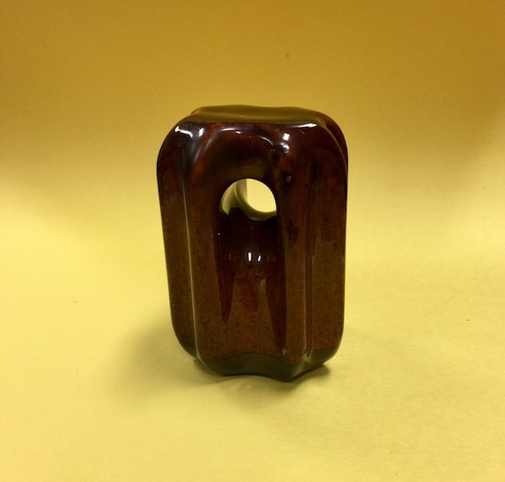 Porcelain Insulator Brown Ceramic Insulator Vintage Insulator Brown