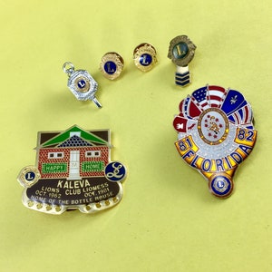 Lions Club Pins Lot of Six