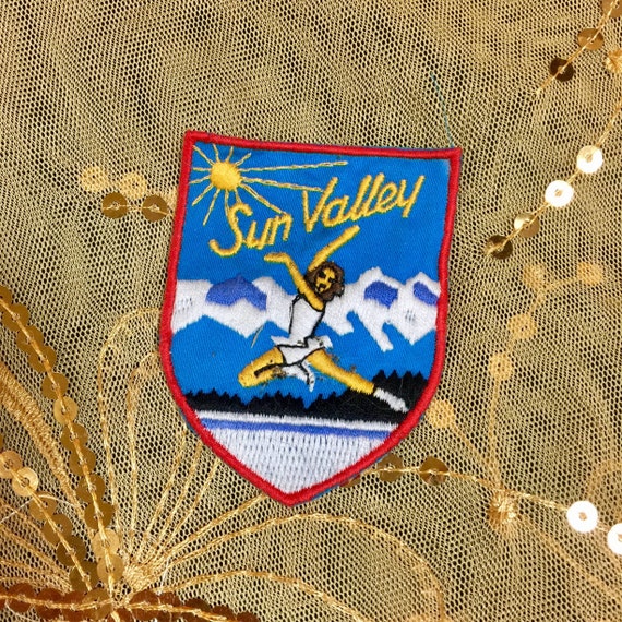 Vintage Sun Valley Ice Skating Patch - image 1