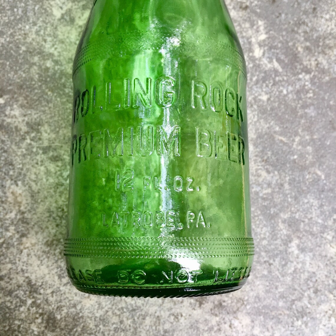 Vintage Rolling Rock Beer Bottle with Horse Heads Etsy