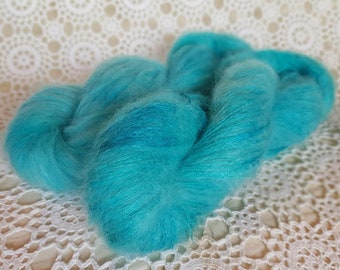 50g Mohair silk, kidsilk, Hand dyed, Mohair / Silk, 50g, 420m, Lace weight. Super soft, fluffy, shiny and Silky.