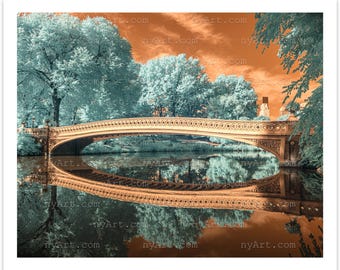 Bow Bridge Infrared Fine Art Print – Central Park New York Photography