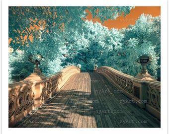 Bow Bridge Central Park Infrared Photo Print
