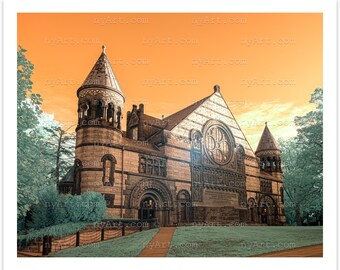 Alexander Hall Princeton – Infrared Sepia Fine Art Photograph